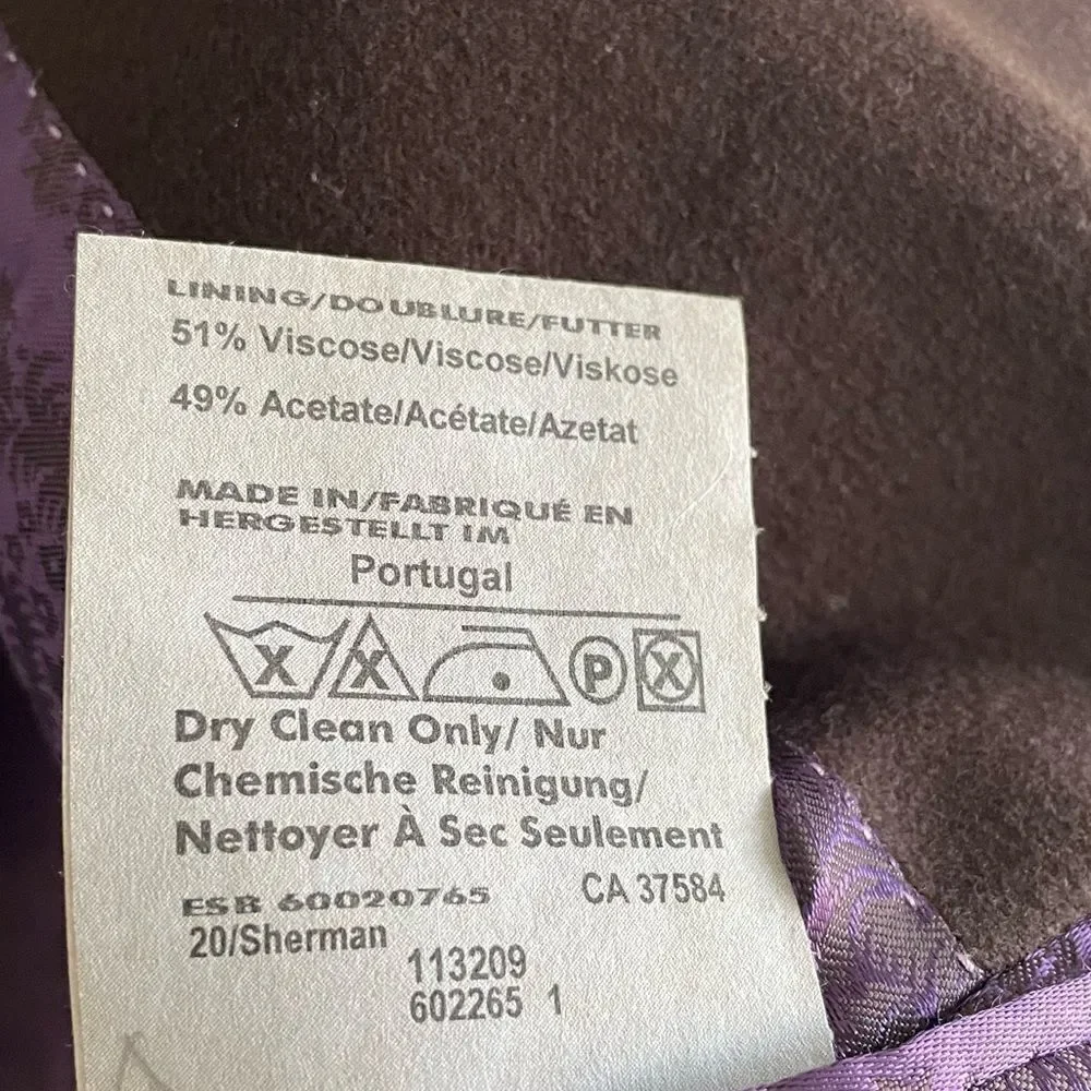 SAND COPENHAGEN Wool Cashmere Blazer Jacket Brown Purple 50R